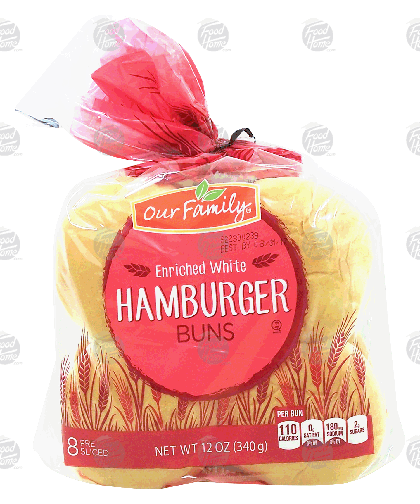 Our Family  hamburger buns, 8-count, white Full-Size Picture